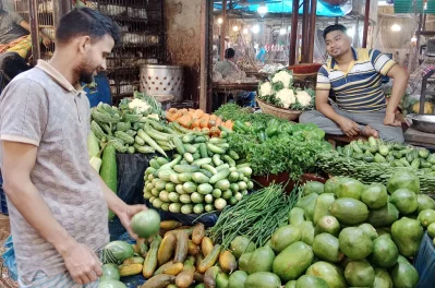 সবজির বাজার। ছবি: ফোকাস বাংলা
