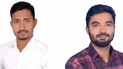 আহত ছাত্রলীগ নেতা আলমগীর হোসেন ও অভিযুক্ত ফয়সাল আহমেদ ফাহিম। ছবি: ইত্তেফাক