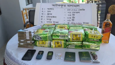 জব্দ করা মাদক। ছবি: ইত্তেফাক