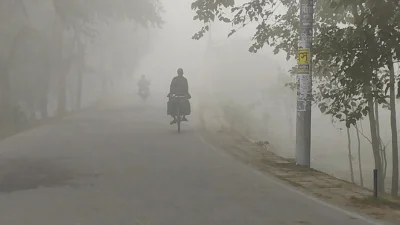 শীতে কাবু কুড়িগ্রামবাসী। ছবি: ফোকাস বাংলা