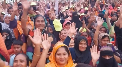 ভাঙ্গায় নির্বাচনী জনসভায় নিক্সন চৌধুরীর ভোটার ও সমর্থকদের একাংশ। ছবি: ইত্তেফাক