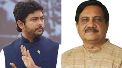 যুবলীগের প্রেসিডিয়াম সদস্য মজিবুর রহমান চৌধুরী নিক্সন ও আওয়ামী লীগের সভাপতিমণ্ডলীর সদস্য কাজী জাফর উল্লাহ
