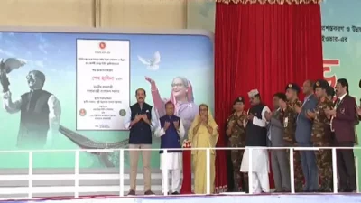 কালশী ফ্লাইওভার উদ্বোধন। ছবি: সংগৃহীত