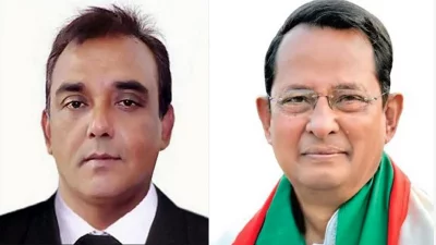 স্বতন্ত্র প্রার্থী কামারুল আরেফিন ও জাসদ সভাপতি হাসানুল হক ইনু