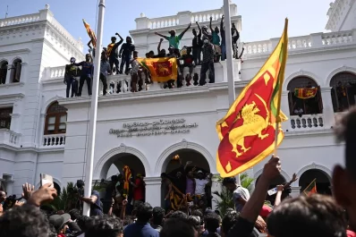 শ্রীলংকায় বিক্ষোভ। ছবি: সংগৃহীত
