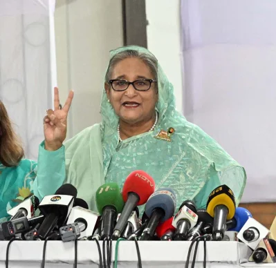 জয়ের আশা শেখ হাসিনার। ছবি: প্রধানমন্ত্রীর প্রেস উইং