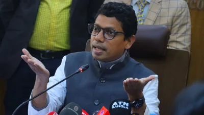 বৈঠকে তথ্য ও যোগাযোগ প্রযুক্তি প্রতিমন্ত্রী জুনাইদ আহমেদ। ছবি: সংগৃহীত