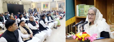 স্বতন্ত্র সংসদ সদস্যদের সঙ্গে বৈঠকে প্রধানমন্ত্রী শেখ হাসিনা | ছবি: ফোকাস বাংলা