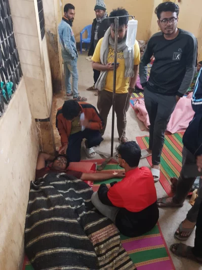 হাসপাতালে চিকিৎসাধীন ভুক্তভোগী শিক্ষার্থী মো. মাঞ্জুরুল হাসান।