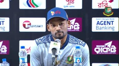 বাংলাদেশের অধিনায়ক নাজমুল হাসান শান্ত। 