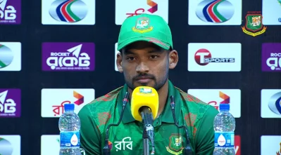 বাংলাদেশ অধিনায়ক নাজম হাসান শান্ত। 