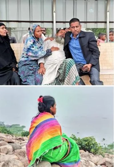 নিখোঁজদের সন্ধানে স্বজনরা। ছবি: ফোকাস বাংলা