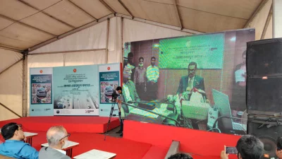 উদ্বোধন অনুষ্ঠানে অনলাইনে যুক্ত ছিলেন ওবায়দুল কাদের। ছবি: সংগৃহীত