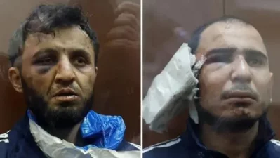 হামলায় অভিযুক্ত দালেরদজন মিরজোয়েভ, সাইদাক্রামি মুরোদালি রাচাবালিজোদা। ছবি: রয়টার্স