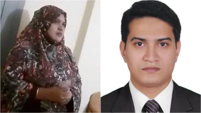 অভিযুক্ত কর্মচারী মমতাজ বেগম ও সমাজসেবা কর্মকর্তা আমজাদ। ছবি: সংগৃহীত