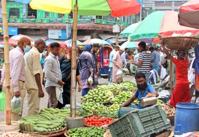 সবজির বাজার। ছবি: ফোকাস বাংলা