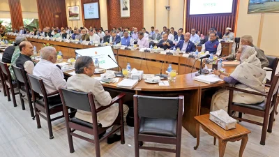 প্রধানমন্ত্রী শেখ হাসিনার সভাপতিত্বে এনইসির সভা। ছবি: ফোকাস বাংলা