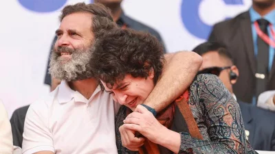 ইন্ডিয়া জোটের নেতা প্রিয়াঙ্কা গান্ধী, রাহুল গান্ধী