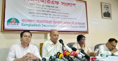 কথা বলছেন স্বাস্থ্য ও পরিবার কল্যাণ মন্ত্রী ডা. সামন্ত লাল সেন।