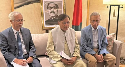 সংবাদ ব্রিফিংয়ে পররাষ্ট্রমন্ত্রী ড. হাছান মাহমুদ। ছবি: ফোকাস বাংলা