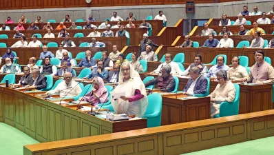 জাতীয় সংসদে প্রধানমন্ত্রী শেখ হাসিনা। ছবি: ফোকাস বাংলা