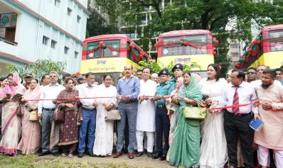 ডিএনসিসি স্মার্ট স্কুল বাস সার্ভিস উদ্বোধন। ছবি: সংগৃহীত
