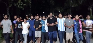 কুষ্টিয়ার ইসলামী বিশ্ববিদ্যালয়ে বিক্ষোভ মিছিল