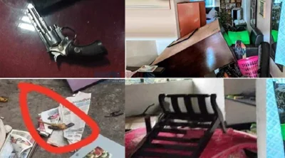 কক্ষ ভাঙচুর ও আগ্নেয়াস্ত্র উদ্ধার
