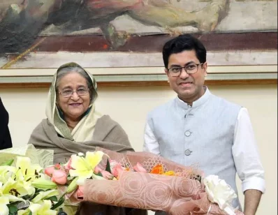 সাবেক প্রধানমন্ত্রী শেখ হাসিনা ও শেখ ফজলে নূর তাপস