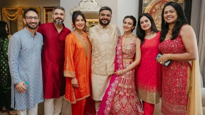 নীলম ও সিদ্ধার্থের বাগদান। ছবি: ইনস্টাগ্রাম