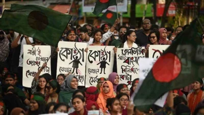 আন্দোলন চলাকালে। ছবি: সংগৃহীত
