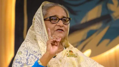 সাবেক প্রধানমন্ত্রী শেখ হাসিনা। ছবি: সংগৃহীত