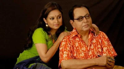 বুলবুল আহমেদ ও মেয়ে ঐন্দ্রিলা। ছবি: সংগৃহীত