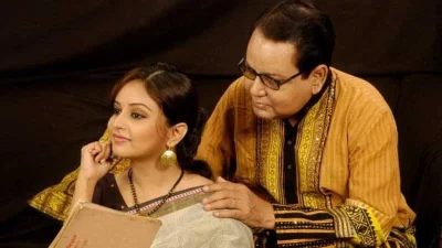 বুলবুল আহমেদ ও মেয়ে ঐন্দ্রিলা। ছবি: সংগৃহীত