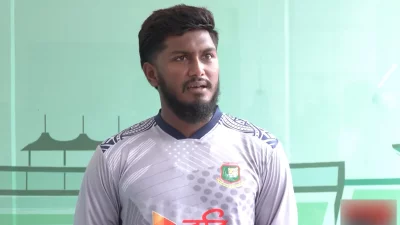 বাংলাদেশ দলের উইকেটরক্ষক ব্যাটার জাকের আলি অনিক।  