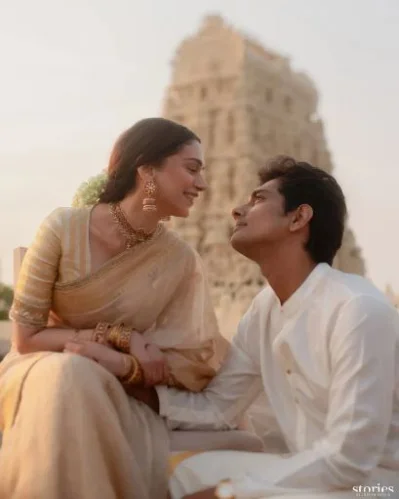 অদিতি জানিয়েছিলেন, ৪০০ বছরের পুরোনো এক মন্দিরে বিয়ে করতে চলেছেন। ছবি: ইনস্টাগ্রাম