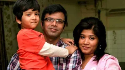 সাংবাদিক দম্পতি সাগর-রুনি ও তাদের সন্তান। ছবি:পুরোনো সংগৃহীত