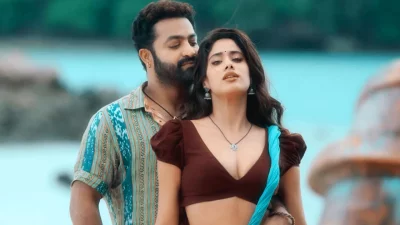 জুনিয়র এনটিআর ও জাহ্নবী কাপুর। ছবি: সংগৃহীত