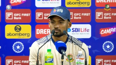 বাংলাদেশ দলের অধিনায়ক নাজমুল হোসেন শান্ত। 