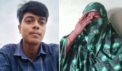 রায়হান ও তার মা রাহেনা বেগম। ছবি: সংগৃহীত 