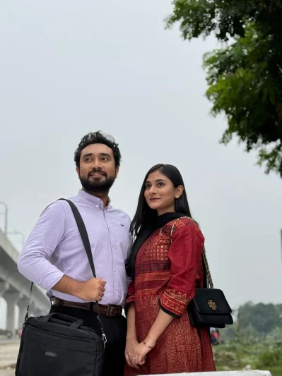 ফারহান আহমেদ জোভান ও মালাইকা চৌধুরী। 