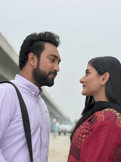 ফারহান আহমেদ জোভান ও মালাইকা চৌধুরী। 