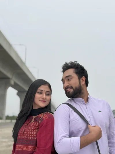 ফারহান আহমেদ জোভান ও মালাইকা চৌধুরী। 