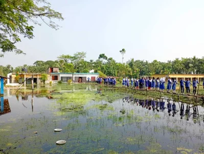 উপজেলার কাটাখলী মাধ্যমিক বিদ্যালয়ের চিত্র। ছবি: ইত্তেফাক