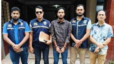 গ্রেপ্তার তানভীর হাসান হিমেল। ছবি: সংগৃহীত