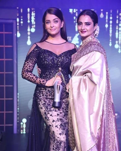 ঐশ্বরিয়া ও রেখা। ছবি: সংগৃহীত