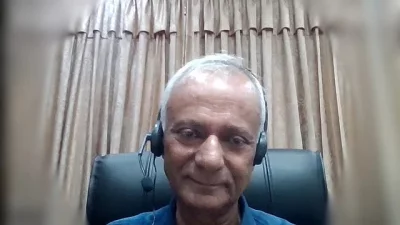 ভার্চ্যুয়াল সংবাদ সম্মেলনে কথা বলেন শিল্পকলা একাডেমির মহাপরিচালক সৈয়দ জামিল আহমেদ। ছবি: ভিডিও থেকে