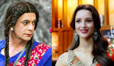 কৌতুকাভিনেতা সুনীল গ্রোভার ও অভিনেত্রী তৃপ্তি দিমরি। ছবি: সংগৃহীত