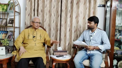 নির্বাচন ব্যবস্থা সংস্কার কমিশনের প্রধান বদিউল আলম মজুমদার। ছবিঃ তানভীর আহাম্মদ 