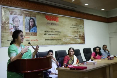 অনুষ্ঠানে বক্তব্য দেন অনন্যা সম্পাদক তাসমিমা হোসেন। ছবি: আব্দুল গনি